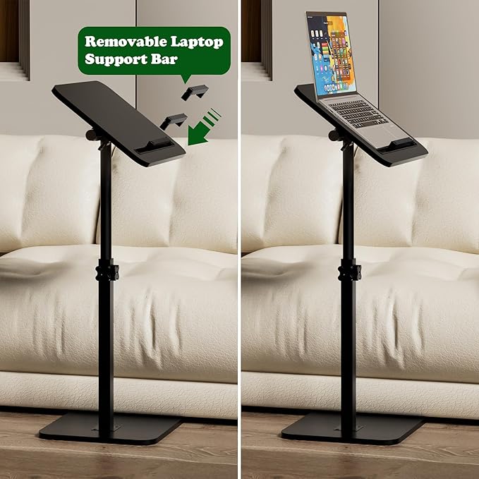 360° Swivel Sofa Side Table for Couch