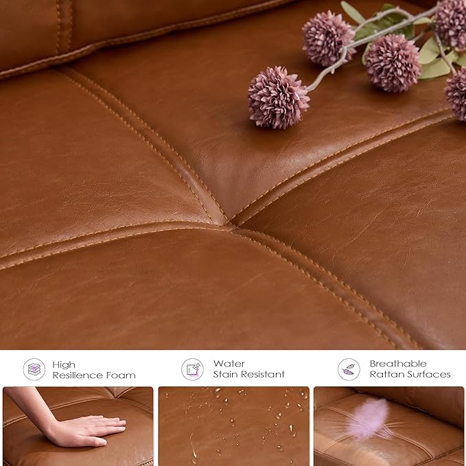 TYBOATLE 88" W Faux Leather Couches