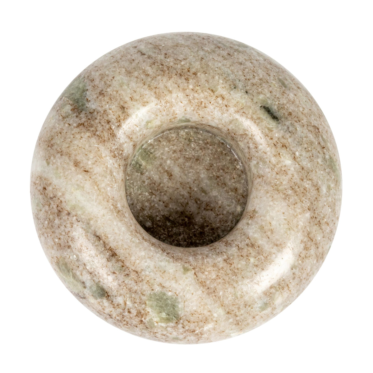 Round Marble Tealight Holder, Beige