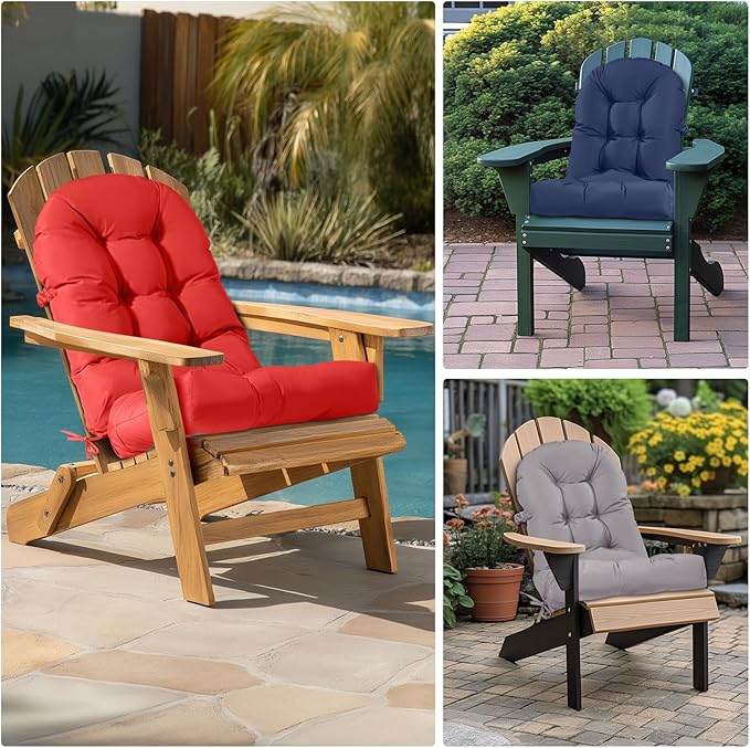 Adirondack Chair Cushion Tufted Waterproof Outdoor Rocking Chair Cushions