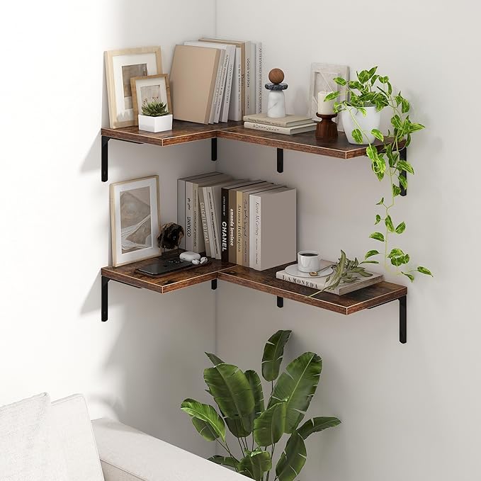 Fun Memories Deep Floating Shelves, 16W x 8D Floating Shelves Set of 2