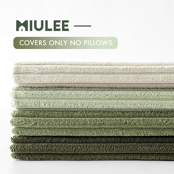 MIULEE Decorative Throw Pillow Covers Set of 4 Summer Light Green Gradient