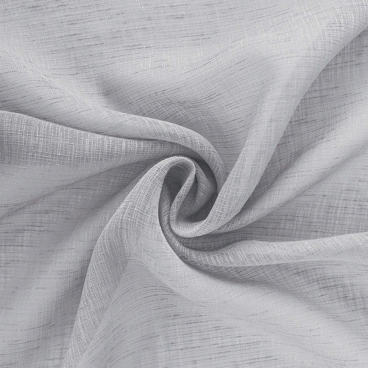 KOUFALL Grey Curtains 84 Inches Long for Bedroom Set 2 Panels Pair Rod Pocket Window Translucent Faux Linen Drapes Light Filtering Semi Sheer Gray Opaque Curtains for Living Room 52x84 Inch Length