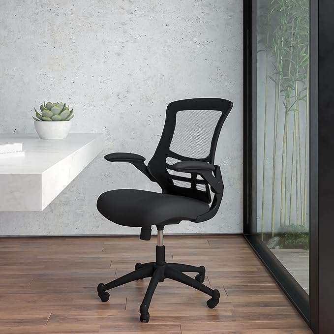 Flash Furniture Kelista Mid-Back Black Mesh Swivel Ergonomic Task Office Chair