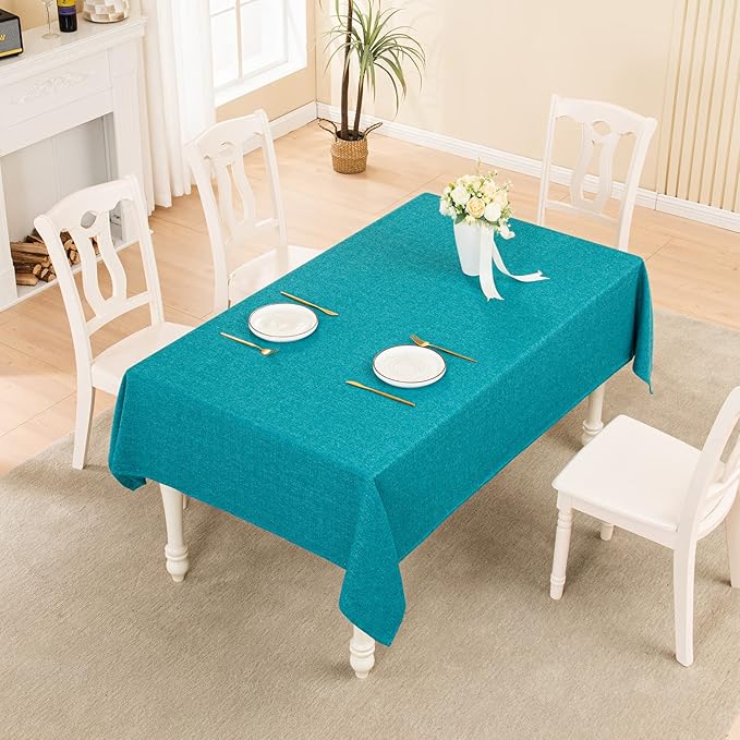 BALCONY & FALCON Rectangle Tablecloth Washable Wrinkle Resistant and Water