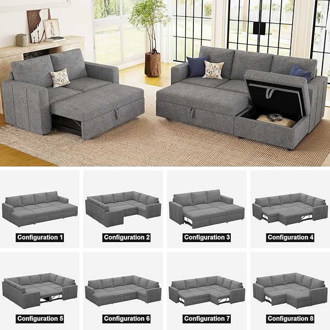 Belffin Modular Sectional Sleeper Sofa