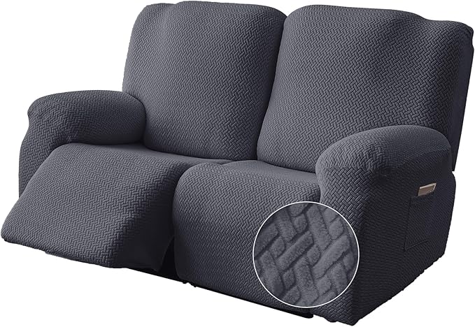 Genina Recliner Loveseat Covers, Stretch Reclining Sofa Covers, 2 Seater Couch