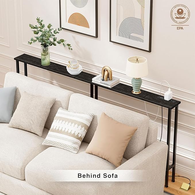 Keelian 70" Narrow Console Sofa Table