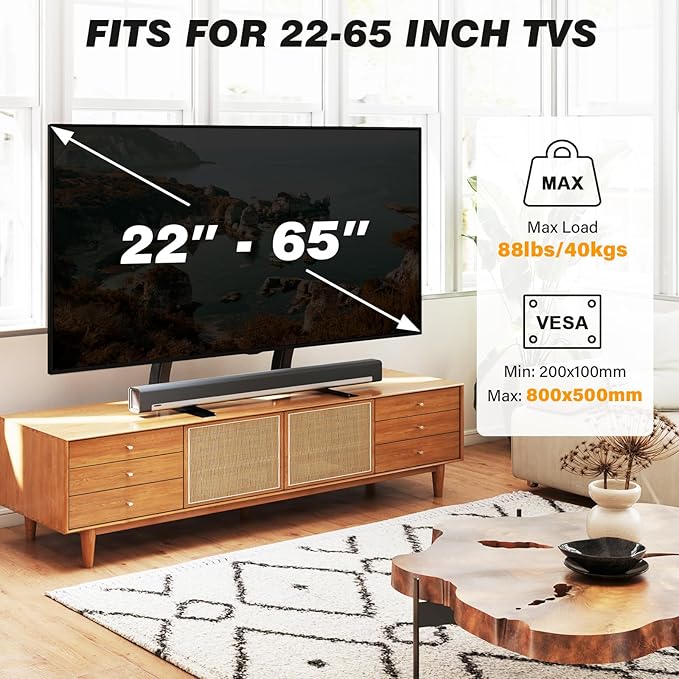 5Rcom TV Stand Mount, Universal TV Stand Tabletop