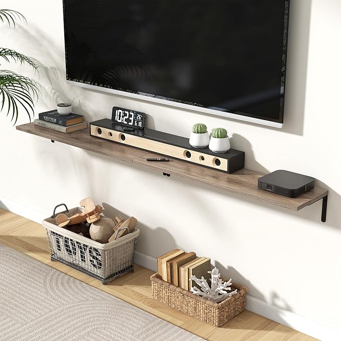 Fun Memories Deep Floating Shelves, 36W x 8D Floating Shelves Set of 2