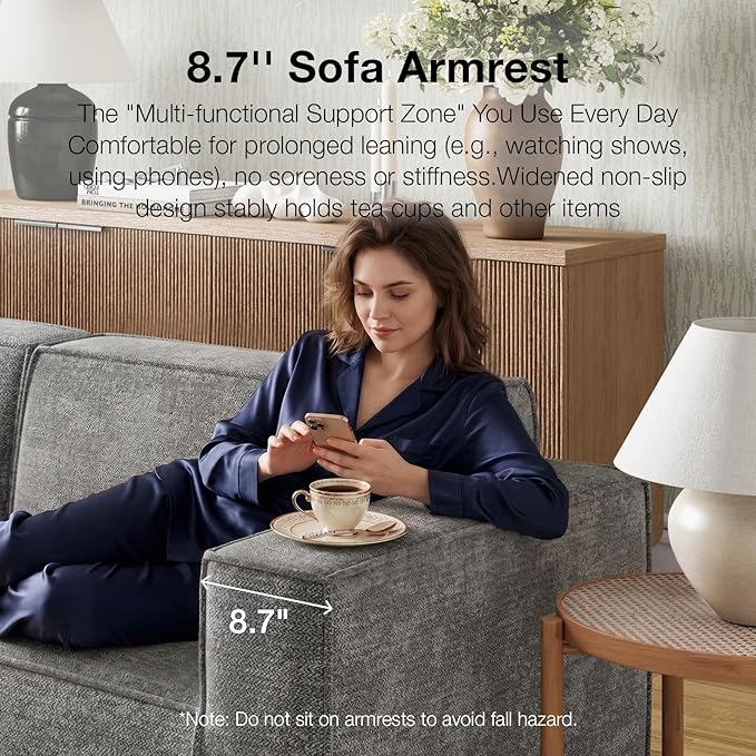 Novilla 84.3" Modular Sectional Sofa, No Assembly Cloud Sectional Couch
