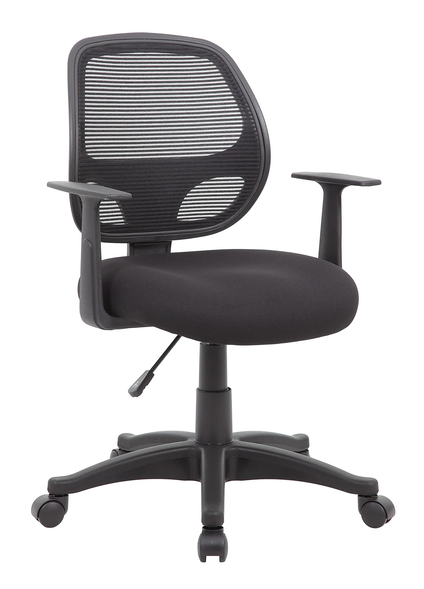 Boss Office Products Commercial Grade Mesh Task Chair with Lumbar Support in Black