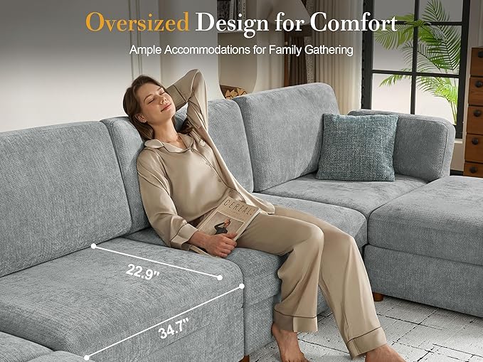 150'' Oversized Modular Sectional Sofa