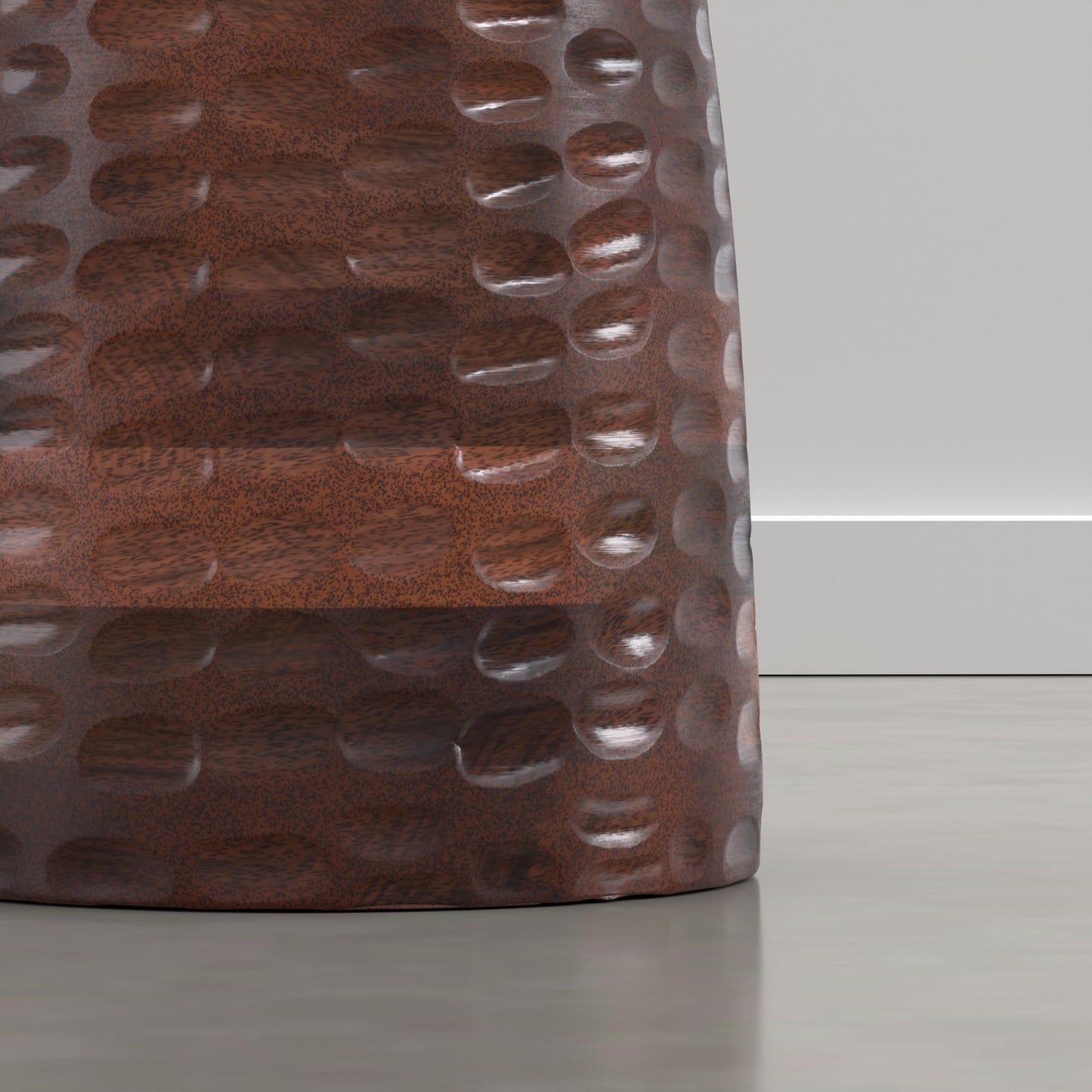SIMPLIHOME Boyd End Table - 13 inch Wide Solid Mango Wood Round Accent Table in Warm Auburn Brown, Handcrafted Contemporary Nightstand or Lamp Stand for Living Room or Office, Assembled