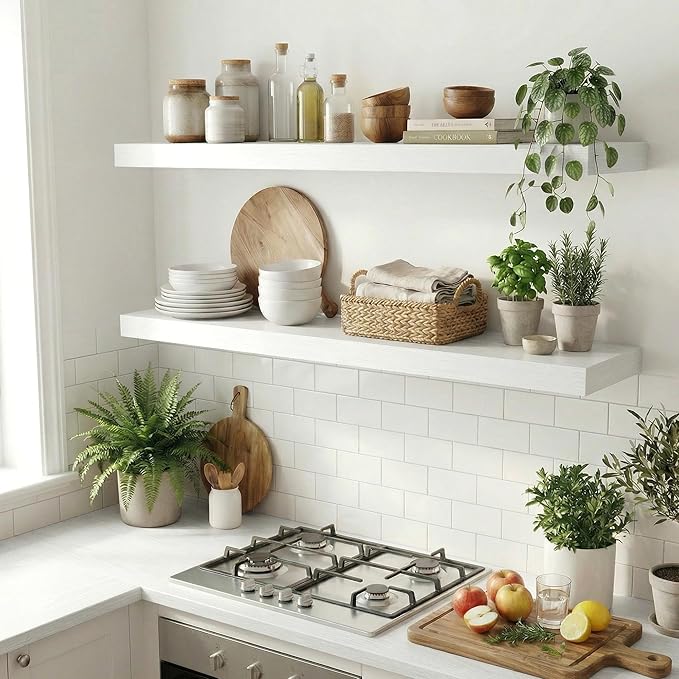 Dreamland White Floating Shelves