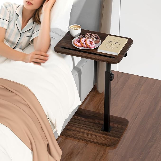 360° Swivel Sofa Side Table for Couch