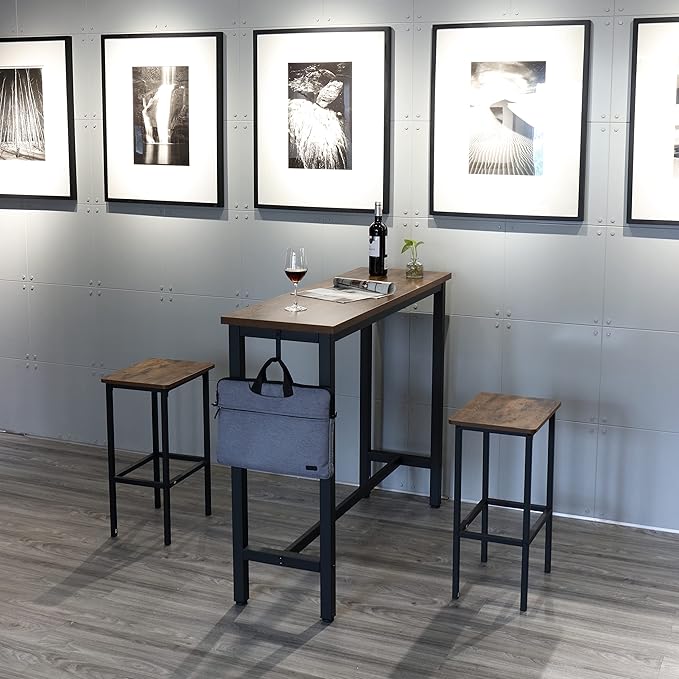 Finnhomy 47" Industrial Bar Table Set