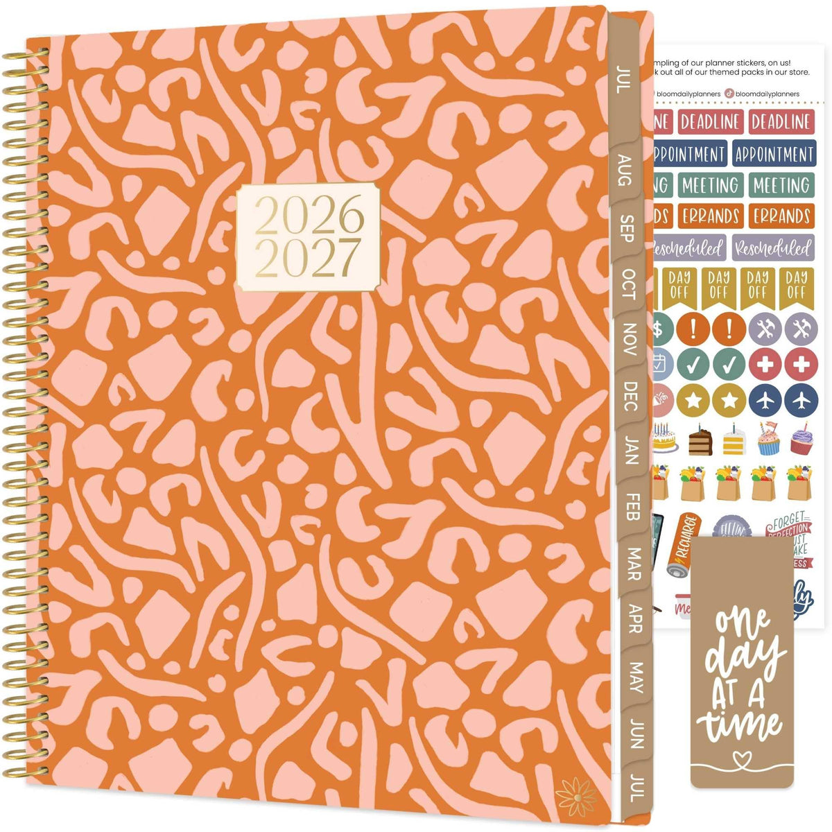 bloom daily planners 2026-2027 (8.5" x 11") Academic Year Day Planner (July 2026 - July 2027) - 13 Months Weekly & Monthly Agenda Organizer with Stickers & Tabs - Moments of Grace