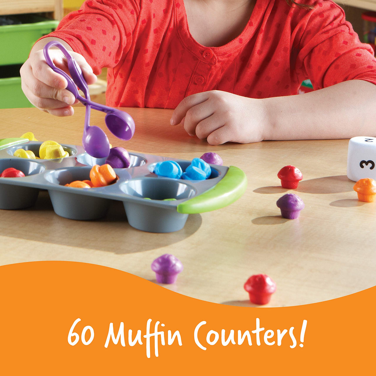 Learning Resources Mini Muffin Match Math Activity Set - 76 Pieces, Ages 3+, Counting Games for Kids, Preschool Toys, Homeschool Montessori Activities, Gifts for Boys and Girls