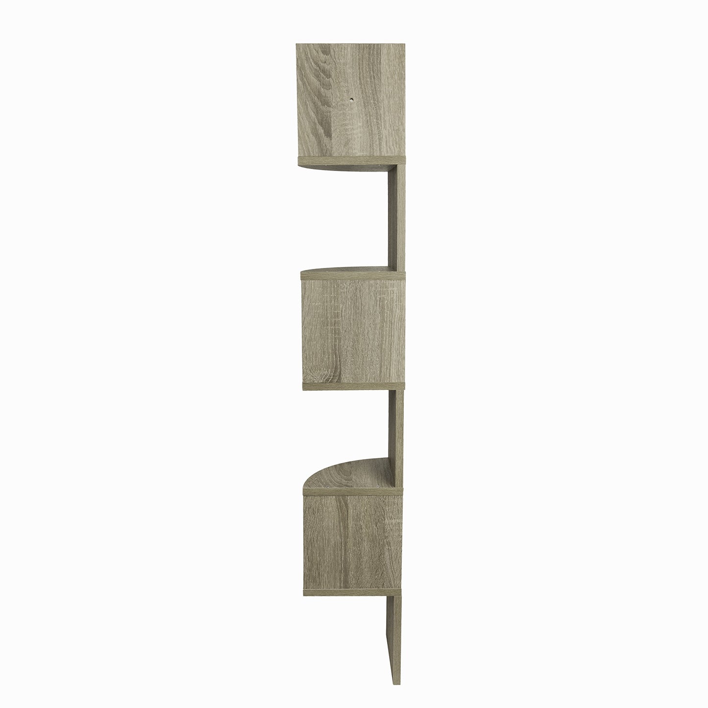Danya B. XF11035OK Large Rustic Decorative 5-Tier Corner Floating Wall Mount Display Shelving Unit - Oak