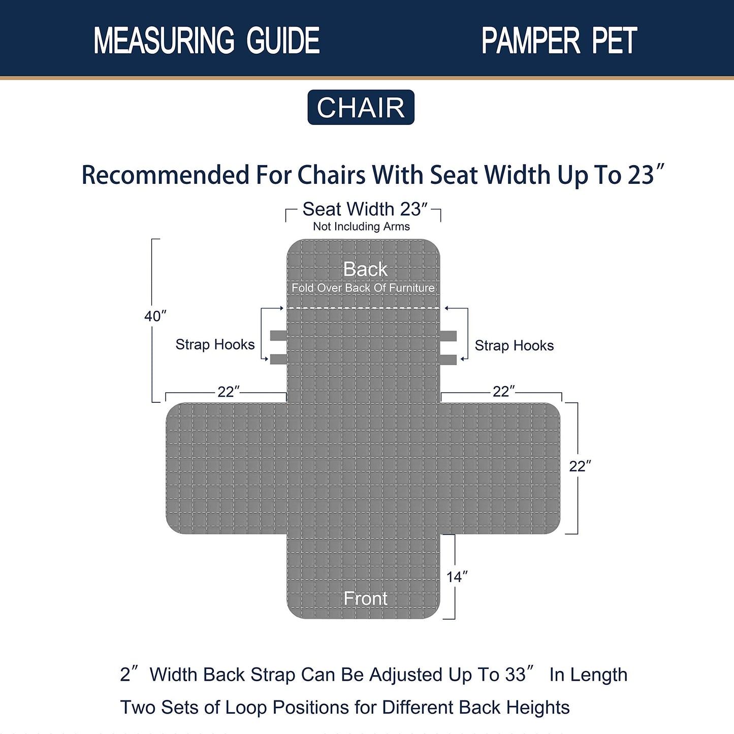 Brilliant Sunshine Grey Heart Love Patchwork Quilted Chair Slipcover, 23" Seat Width, Slip Resistant Furniture Protector, 2" Strap, Washable Armchair Cover for Pets, Kids, Dogs, Cats, Grey