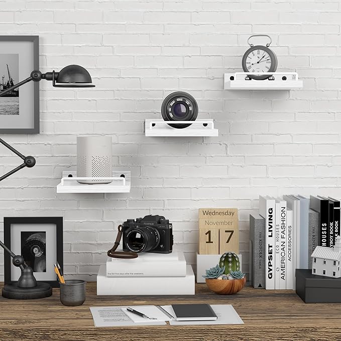 RYOFOBETTO Small Floating Shelf, 6 X 6 Inches Farmhouse Wall Shelves
