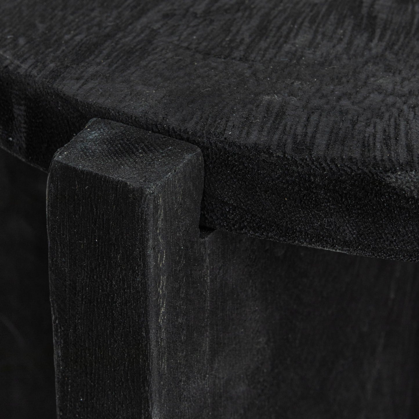Creative Co-Op Paulownia Wood Round Accent Table, Black