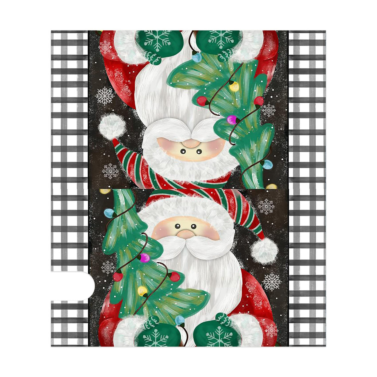 Texupday Christmas Santa Claus Decoration Mailbox Cover with Magnetic Strip Winter Christmas Tree Mailbox Wraps Post Letter Box Cover Standard Size 21" X 18" for Garden Outdoor Yard Decor