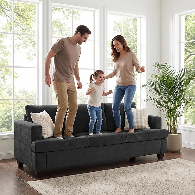 Apicizon 3-Seater Sofa & 3-Seater Sofa, 2 Piece Set Comfy Couch