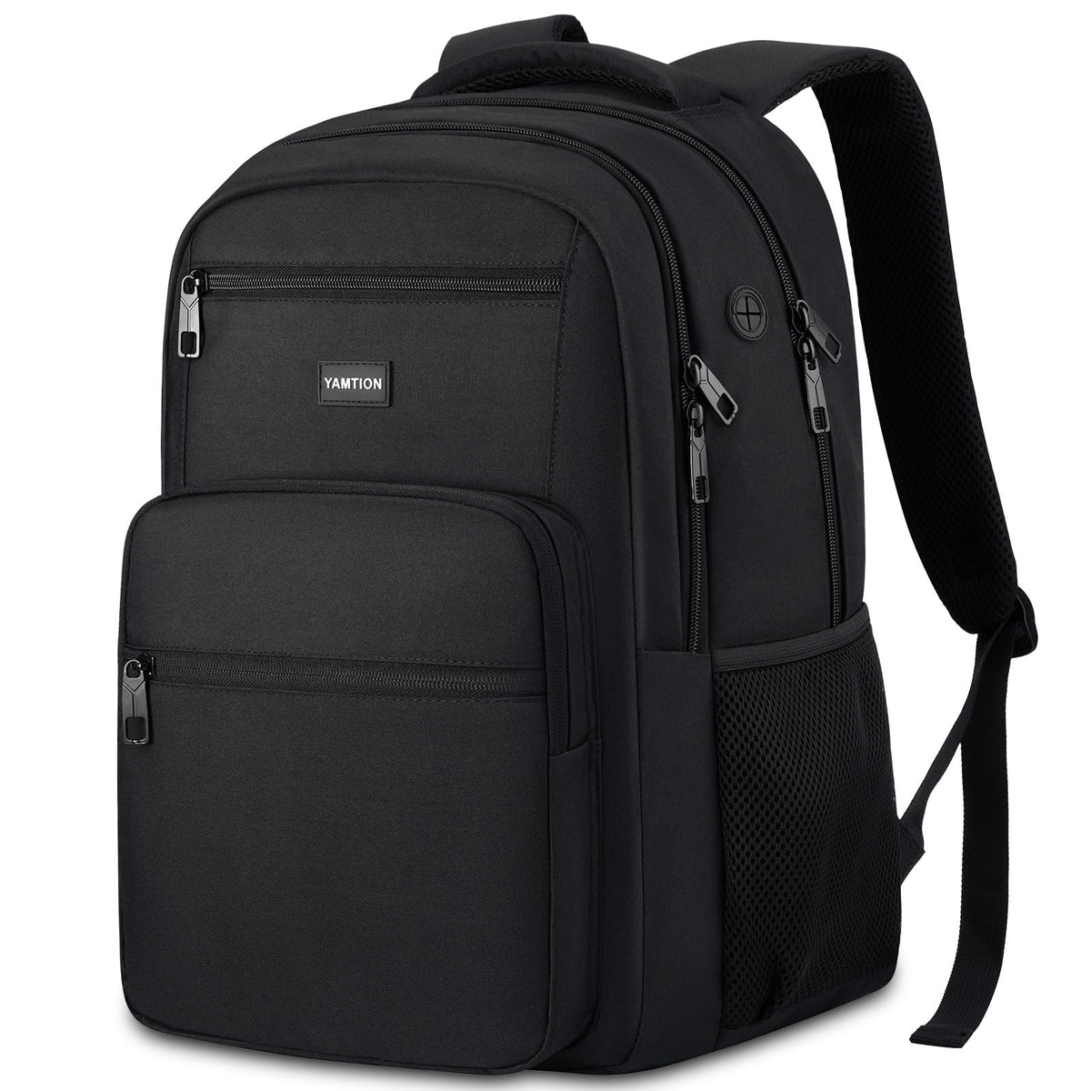 YAMTION Laptop Backpack for Men and Women, Black Backpack, School Backpack for Boys and Girls, Bookbag, Work Backpack Fits 15.6 Inch Laptop and Notebook