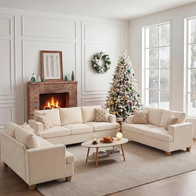 Apicizon Cloud Couches Living Room Furniture Sets, Loveseat Sofa Set of 2 & 3