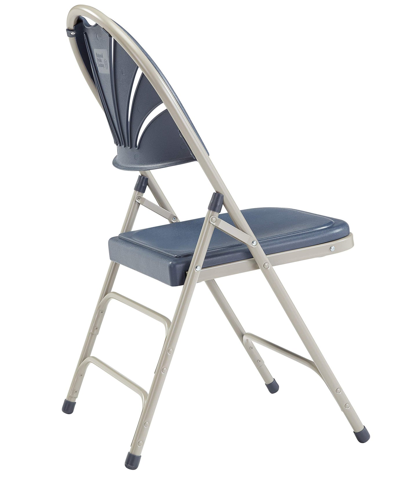 Plastic Portable Folding Chairs by National Public Seating – 1100 Series Premium Lightweight Foldable Chairs for Indoor & Outdoor, Set of 4 – Comfortable, Durable, Institutional-Grade, Blue