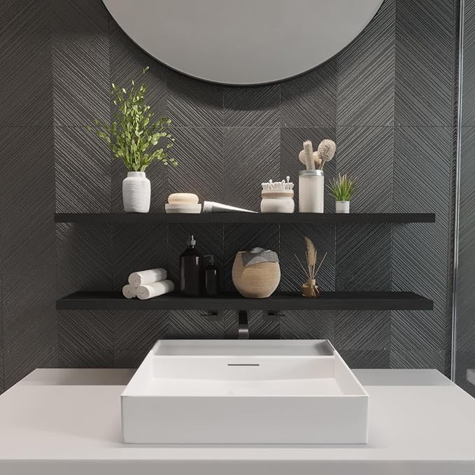 SAUMONIERES 48 Inch Floating Wall Shelves