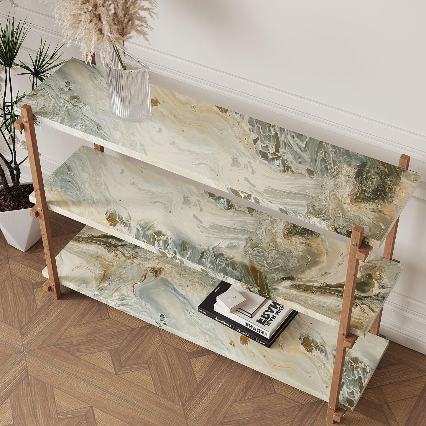 VaryPaper 15.7''x78.7'' Luxury Beige Liquid Marble Contact Paper for Countertops Waterproof Matte Marble Wallpaper Peel and Stick Countertop Vinyl Wrap Removable Granite Wallpaper for Kitchen Bedroom