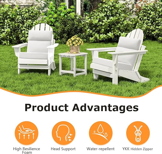 Unimatta Outdoor High Back Chair Cushion Seat Pads, 44 x 21 Inch