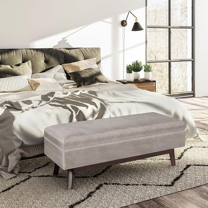 SIMPLIHOME Owen Rectangular Storage Ottoman