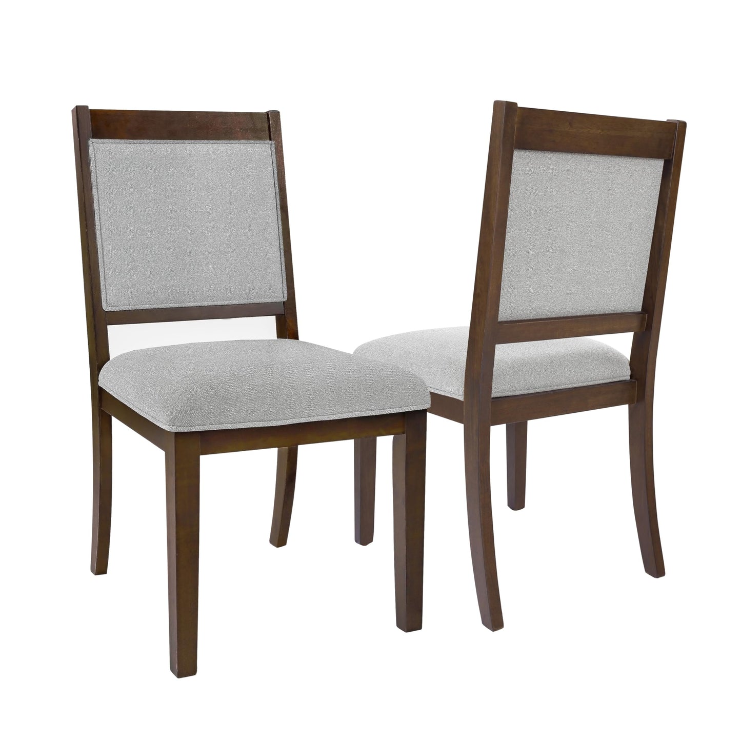 HomePop Open Back Dining Chair - Gray Solid Woven (Set of 2)