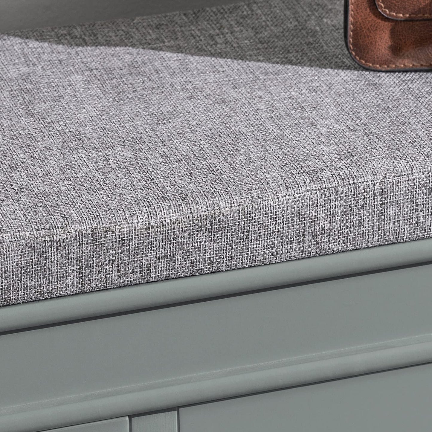 Haotian Grey Storage Shoe Bench with 2 Flip Drawers & Padded Seat Cushion, Enterway Bench Shoe Cabinet Shoe Organizer, Hidden Shoe Rack for Hallway, Bedroom FSR64-HG