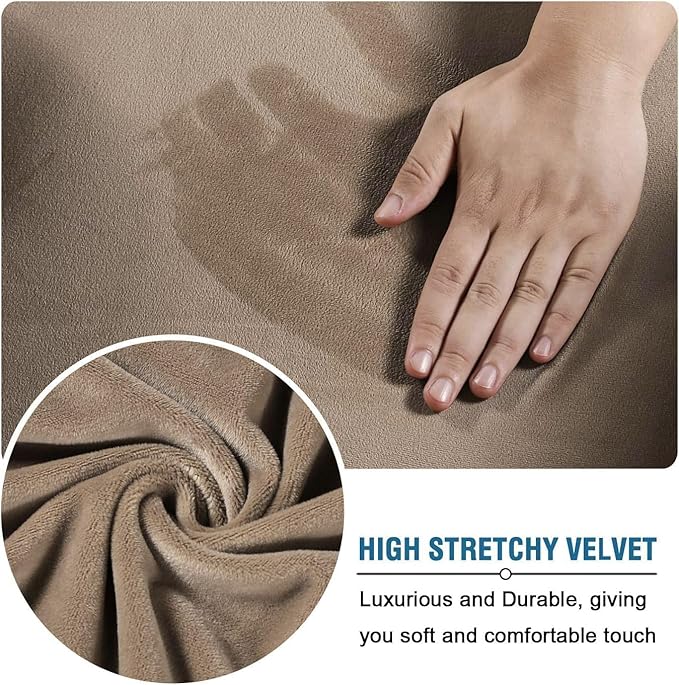 H.VERSAILTEX High Stretch Sofa Slipcover 4 Piece Cover Velvet Furniture