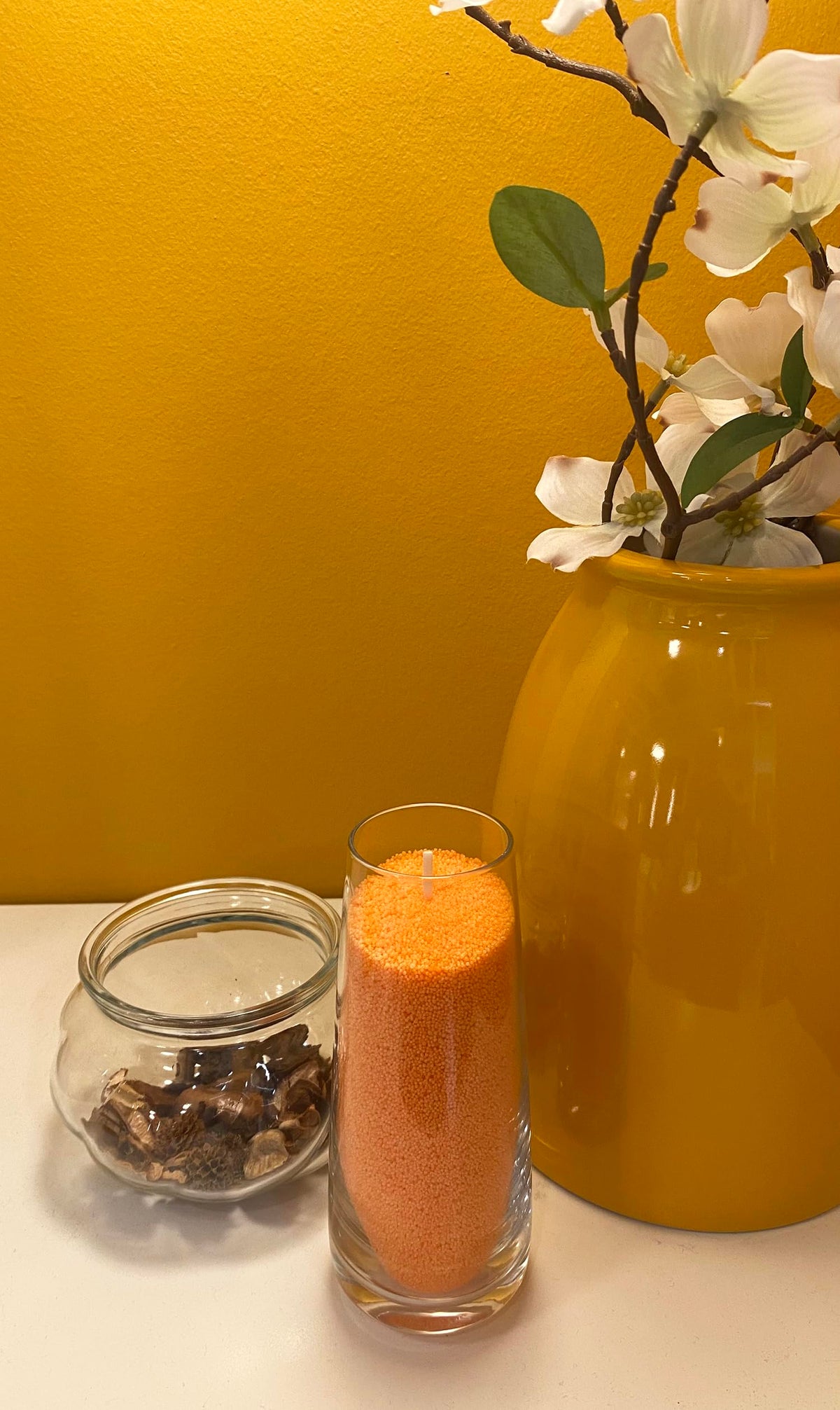 VITARIE Refillable Pearled Candle Sand 18oz, Unscented, 30 Cotton Wicks, 1.1lb Long Burning, Candle Making Kit, Rose Purple