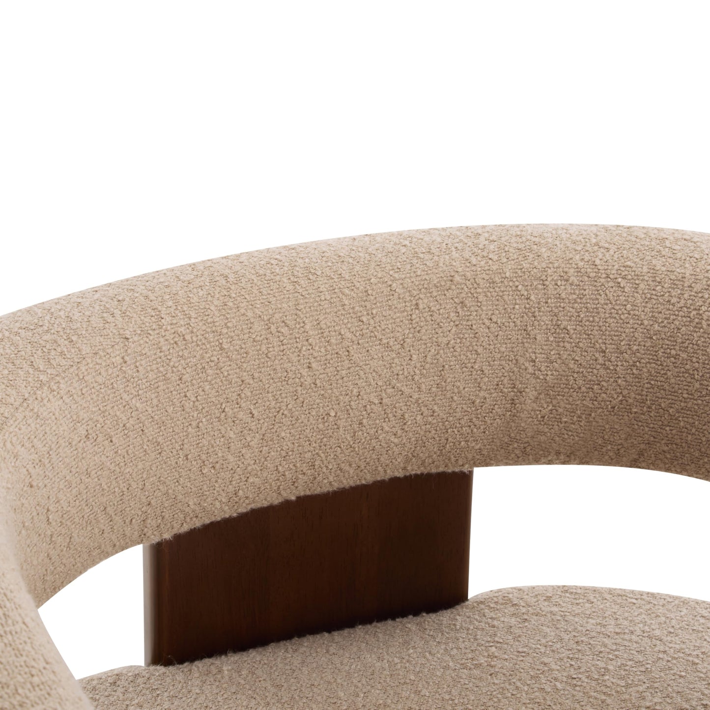 Christopher Knight Home Nettie Set of 2 Modern Accent Chair for Living Room, Boucle Single Lounge Sofa Chair with Wood Frame, Comfy Reading Chair, Lounge Armchair with Cushion, Light Camel + Walnut