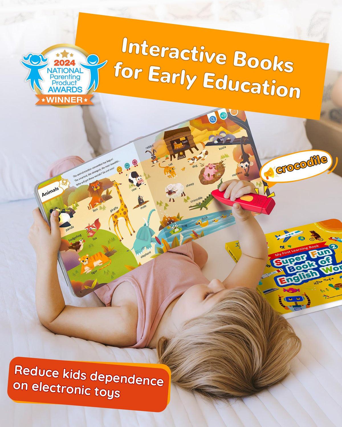 KOKODI Talking Pen Books Sets, Interactive Audio Sound Books Kids Learning Electronic Toys for Boys Girls, Autism Sensory Games, Early Educational Gifts Birthday Gifts for Toddlers Kids Age 2 3 4 5