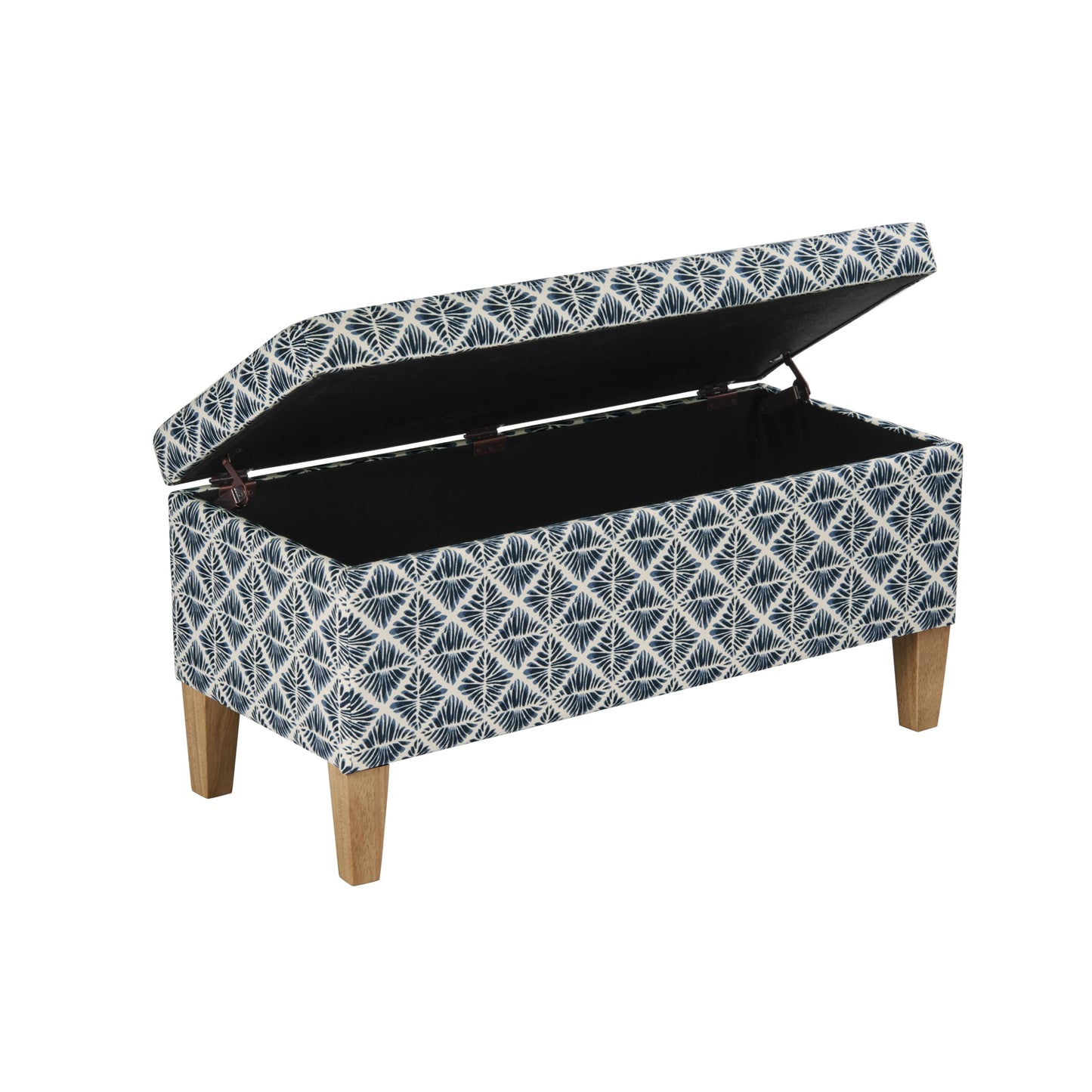 HomePop 36" Decorative Storage Bench - Blue Geometric Pattern