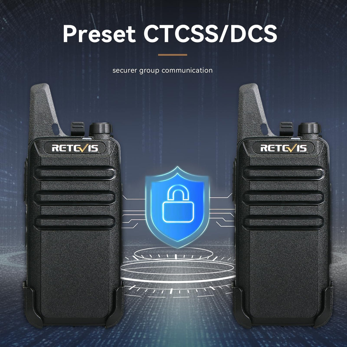 Retevis RT22 Walkie Talkies Rechargeable,Long Range Two Way Radio,2 Way Radio for Adults, Handsfree VOX Mini, for Business Office School Church Restaurant Retail(Black,10 Pcs, 5 Box)