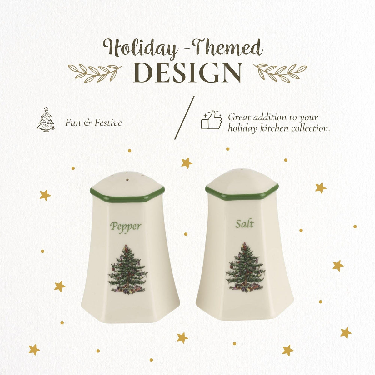 Spode Hexagonal Salt & Pepper Set