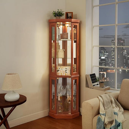 Glass Corner Display Cabinet