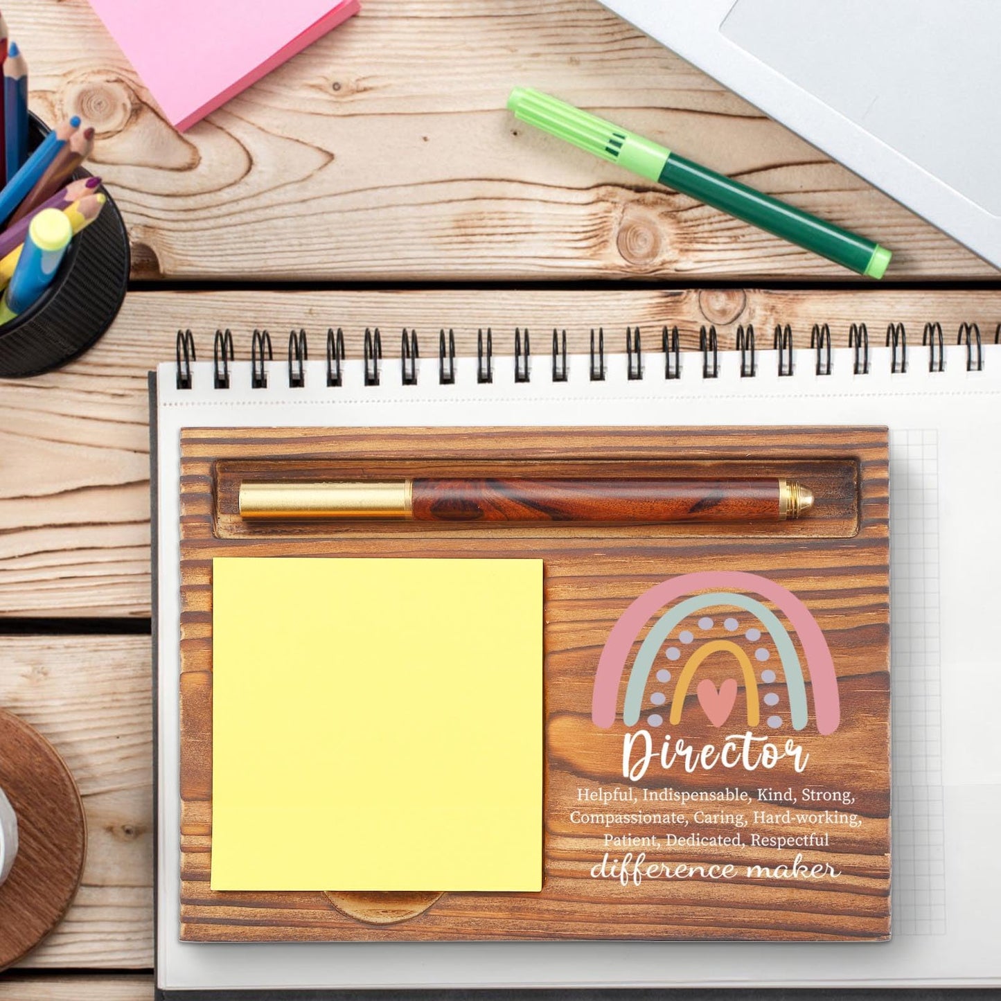 Director Gift Sticky Note Holder, Film School Student Thank You Appreciation Gifts for Director, Phd Graduation Gift Self-Stick Note Pad Holders TZP63