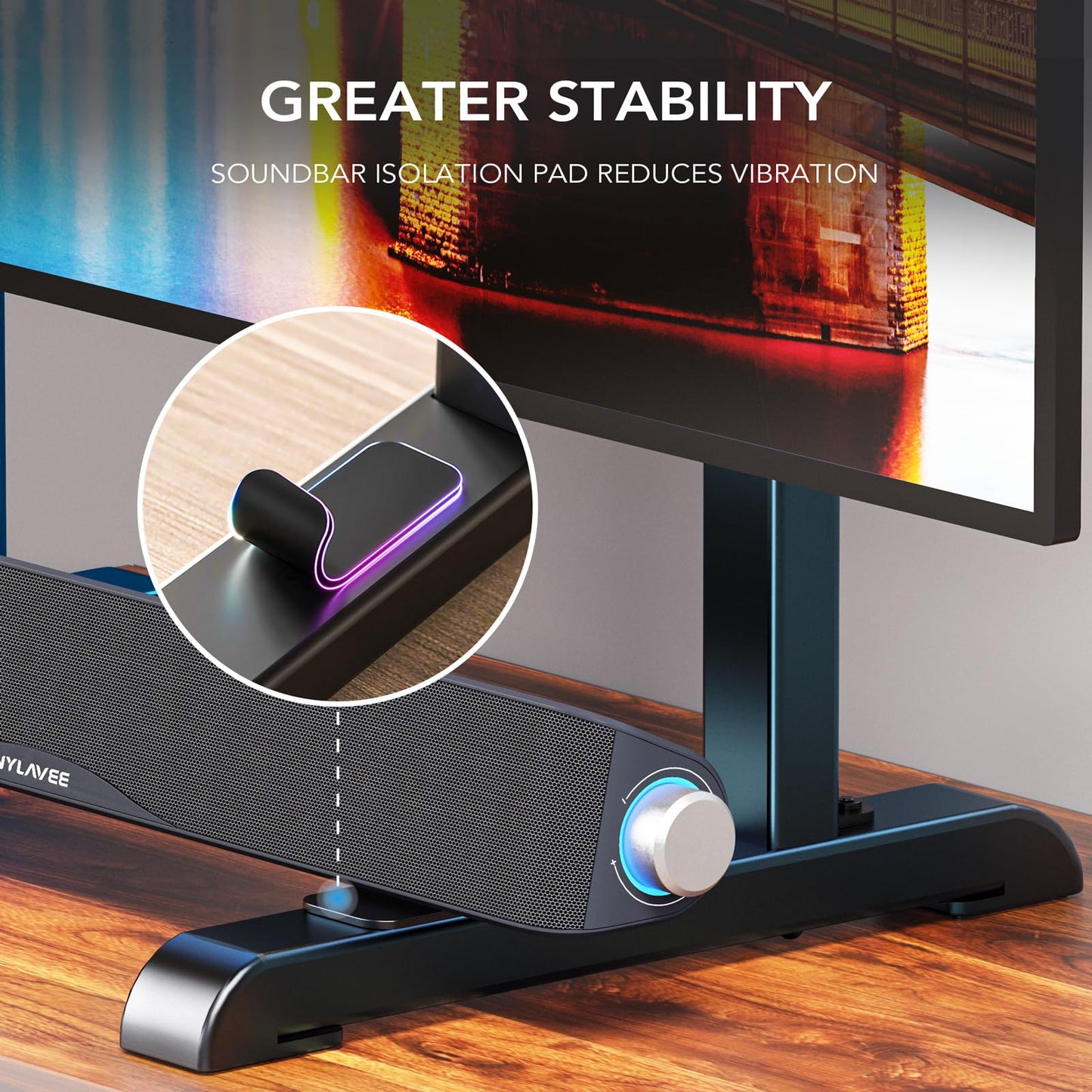 AX WABER Table Top TV Stand with Height Adjustable TV Legs Replacement for Most 37-86 Inch Flat Curved TVs,Steel TV Base Feet Holds up to 150 lbs with Cable Management, Max VESA 800x600mm Black