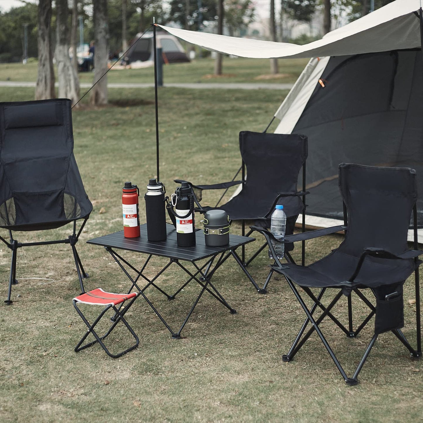 Damei century Folding Camping Chairs, for Beach, Lawn, Yard, 2-Pack Blue