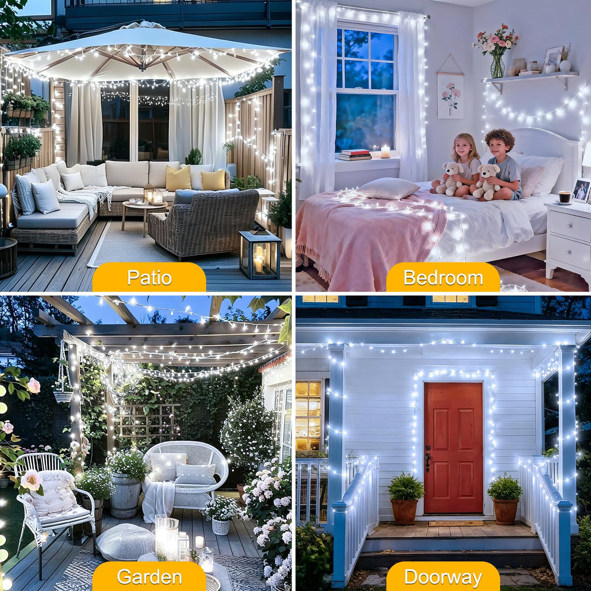 MGYIF 100FT 300 LED Christmas Lights Plug in,Cool White Waterproof Fairy Lights with Timer/8 Modes, Christmas Tree Lights Lighting Outdoor Indoor Garden Party Wedding Christmas Tree Decoration